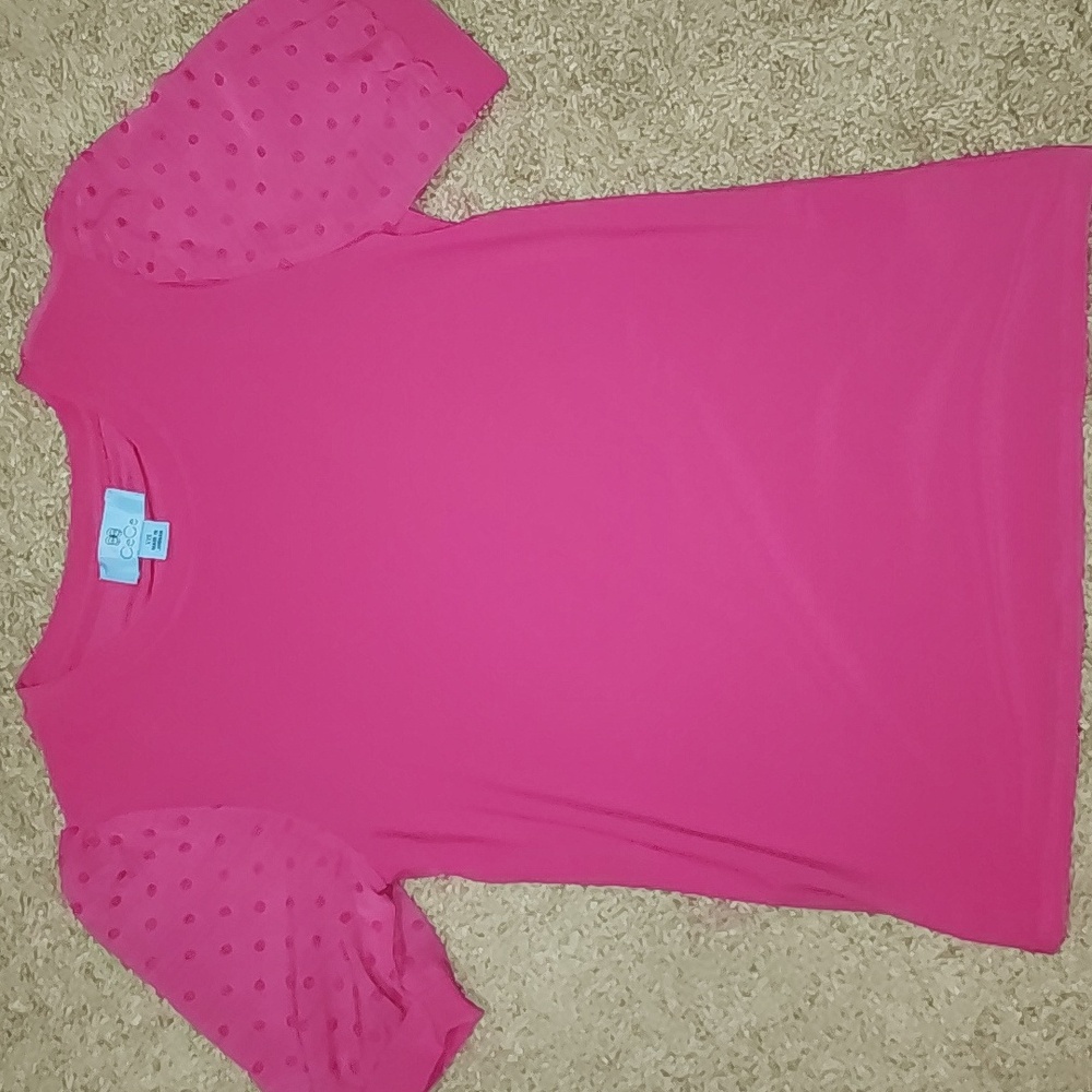 Cece Swiss Dot Sleeve Blouse